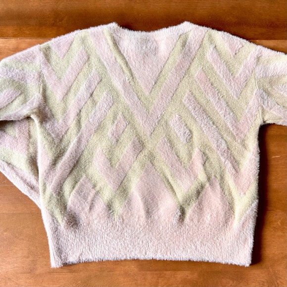 Anthropologie Fuzzy Chevron Pullover Sweater - Picture 3 of 15